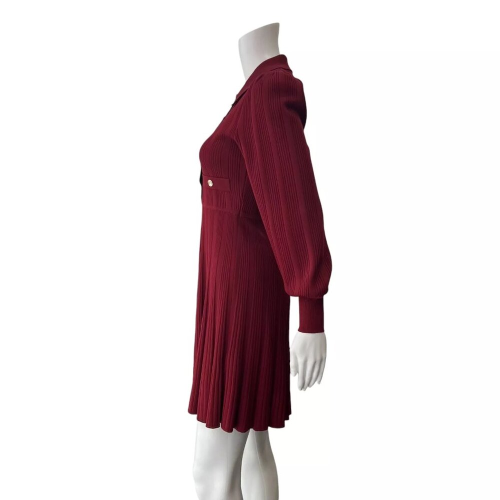 Sandro Burgundy Mini Dress - Picture 10 of 16